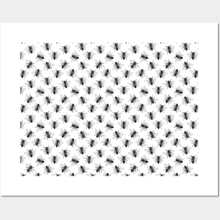 Honey Bee Pattern | Bees | Bee Patterns | Save the Bees | Honey Bees | Black and White | Posters and Art